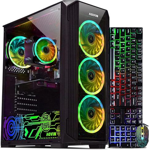 Gaming PC ZForce Tower- Intel Core i7 Processor up to 4.0Ghz, GeForce GTX 1650 4GB, 32GB DDR4 RAM Memory, 1TB SSD, HDMI, RGB Fans, WiFi, Windows 10 Pro - Black in Kuwait