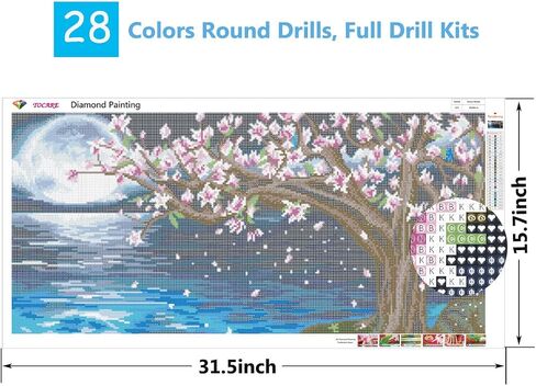 TOCARE Horse Diamond Painting Kits for Adults Beginner,Large Diamond Painting Horse,5D Diamond Art Kits for Adults Horse Animal 16x31.5inch Home Wall Decor in Saudi Arabia