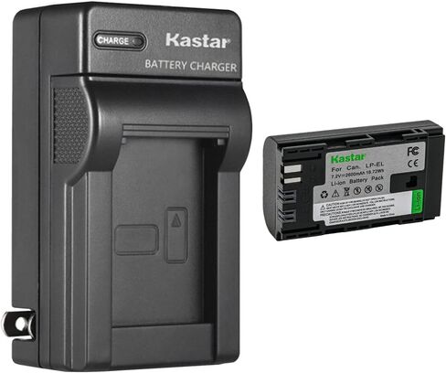 قطعة واحدة من بطارية Kastar وشاحن حائط تيار متردد بديل لحزمة بطارية ليثيوم أيون Canon LP-EL، بطارية Canon 4307C002، ضوء فلاش Canon Speedlite EL-5 in Saudi Arabia