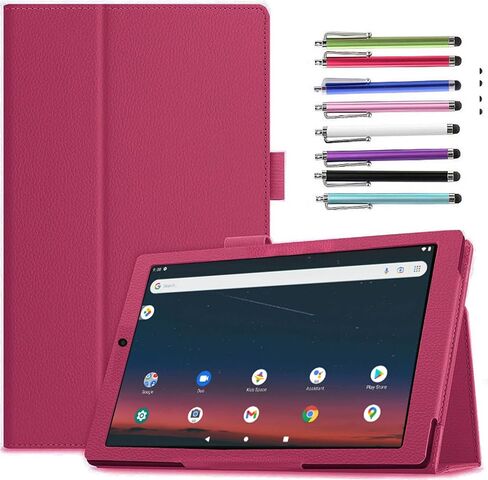 Epicgadget Case for Onn 7 Inch Tablet Gen 3 Released in 2022 (Model:100071481) - Slim Lightweight Folio PU Leather Folding Stand Cover Case + 1 Random Stylus (Black) in Saudi Arabia