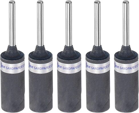 HARFINGTON 5pcs Abrasive Sandpaper Rolls 800 Grit 3mm Shank Sanding Drums Sleeves Cylinder Grinding Head for Woodworking Glass Metal Polishing in Saudi Arabia