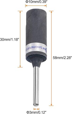 HARFINGTON 5pcs Abrasive Sandpaper Rolls 800 Grit 3mm Shank Sanding Drums Sleeves Cylinder Grinding Head for Woodworking Glass Metal Polishing in Saudi Arabia