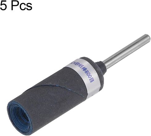 HARFINGTON 5pcs Abrasive Sandpaper Rolls 800 Grit 3mm Shank Sanding Drums Sleeves Cylinder Grinding Head for Woodworking Glass Metal Polishing in Saudi Arabia