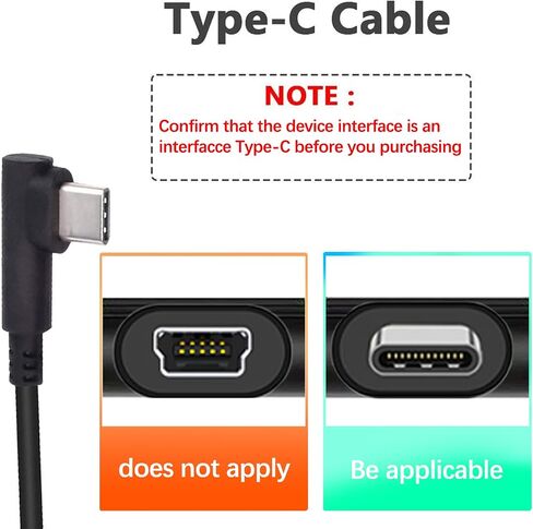 Adhiper PTH660 USB C Charging Cable Replacement Data Sync Cable Power Supply Cord Compatible with Wacom Intuos Pro PTH-860 PTH860 PTH-660 (200cm/Black) in Saudi Arabia