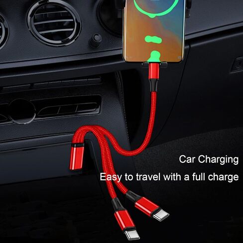 4FT 2Pack USB C to Multi 3 Type C Splitter Cable, 3 in 1 Multi Charging Cable Nylon Cord, USB C to 3 USB C Port Compatible with Apple i-Phone 15,iPad Pro/Air,Sam-Sung S24 S23,Moto,Google Pixel 8,LG in Saudi Arabia