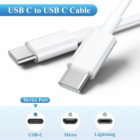 Meliya USB C to USB C Cable, Type C Fast Charging Cable for iPhone 15/15 Pro/15 Plus/15 Pro Max, MacBook Pro, iPad Mini 6/ Pro 2021, Samsung Galaxy S22/S23/S24/S24 Ultra, 2 PCS, 3.3ft in Saudi Arabia
