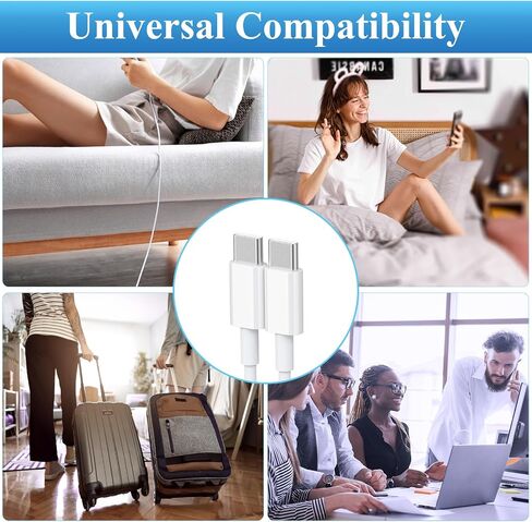 Meliya USB C to USB C Cable, Type C Fast Charging Cable for iPhone 15/15 Pro/15 Plus/15 Pro Max, MacBook Pro, iPad Mini 6/ Pro 2021, Samsung Galaxy S22/S23/S24/S24 Ultra, 2 PCS, 3.3ft in Saudi Arabia
