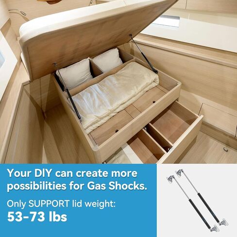 20 Inch 100lb/445N Gas Strut Shocks, Lift-Support Gas Spring with L-Type Mounts for RV Bed Boat Bed Cover Door Lids Floor Hatch Door Shed Window, Only Fit 80-110 Lbs Weights, Set of 2 FilFom in Saudi Arabia