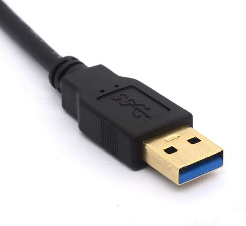 سلك تمديد USB من النوع C بطول 25 سم مطلي بالذهب USB 3.0 ذكر إلى 90 درجة لأعلى زاوية من النوع C كابل بيانات USB C لمزامنة البيانات ومحول الشحن (TypeC 90 درجة إيجابي إلى USB 3.0 يمين) in Kuwait