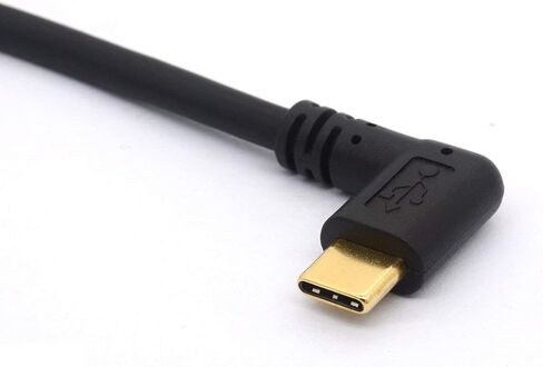 سلك تمديد USB من النوع C بطول 25 سم مطلي بالذهب USB 3.0 ذكر إلى 90 درجة لأعلى زاوية من النوع C كابل بيانات USB C لمزامنة البيانات ومحول الشحن (TypeC 90 درجة إيجابي إلى USB 3.0 يمين) in Kuwait