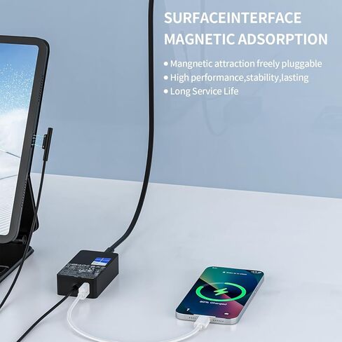 شاحن طاقة للكمبيوتر المحمول Surface Pro 44 وات 15 فولت 2.58A لجهاز Microsoft Surface Pro 3 4 5 6 Surface Laptop 2 1 1625 1800 محول تيار متردد يدعم 36 وات in Kuwait