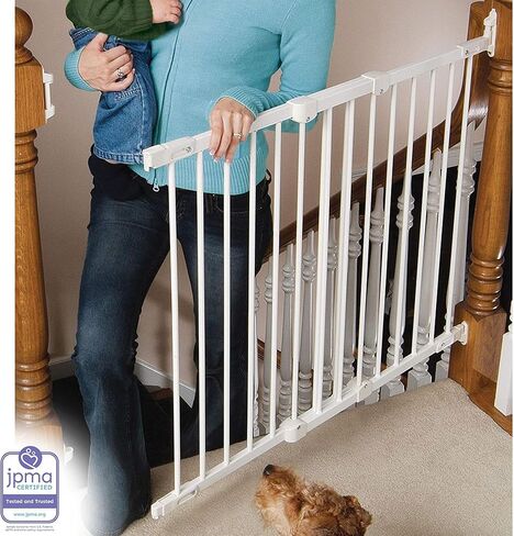 KidCo G2100 زاوية جبل سيفوي أعلى الدرج بوابة أطفال سريعة الفك لحجب السلالم أو الممرات، 42.5 × 30.5 بوصة، فولاذ، أبيض (عبوتان) in Kuwait