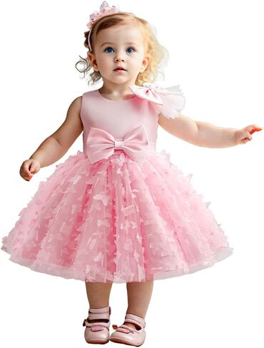 TTYAOVO Toddler Girl Flower Dress Baby Princess Birthday Party Gown in Kuwait