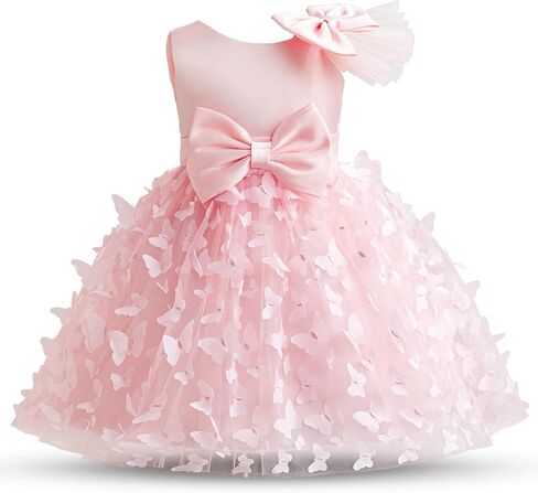 TTYAOVO Toddler Girl Flower Dress Baby Princess Birthday Party Gown in Kuwait