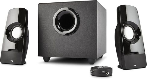 مكبرات صوت الكمبيوتر Cyber ​​Acoustics CA-3050 متعددة الوسائط 2.1 مع مضخم صوت ووحدة تحكم لسطح المكتب in Kuwait