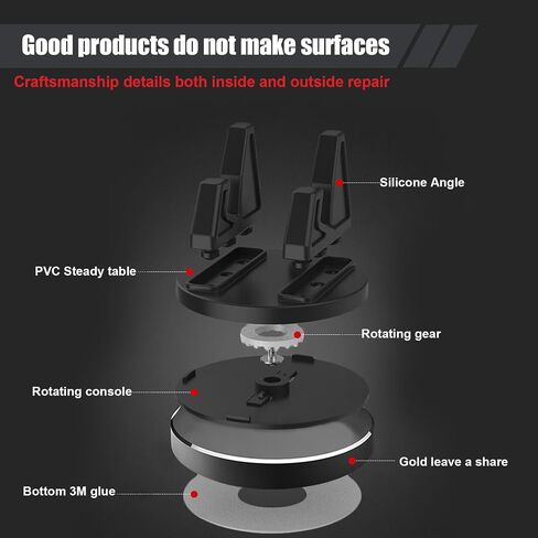 Pack-1 Car Dashboard Cell Phone Holder, 360 Degree Rotation Navigation Bracket, Car Universal Dashboard Phone Holder, for Most Cars, SUVs and Vans (Silver) in Saudi Arabia