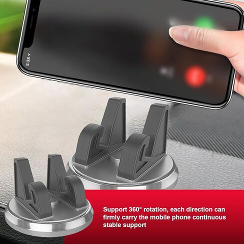 Pack-1 Car Dashboard Cell Phone Holder, 360 Degree Rotation Navigation Bracket, Car Universal Dashboard Phone Holder, for Most Cars, SUVs and Vans (Silver) in Saudi Arabia
