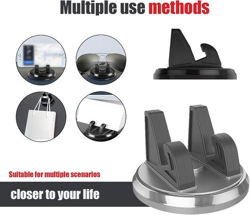 Pack-1 Car Dashboard Cell Phone Holder, 360 Degree Rotation Navigation Bracket, Car Universal Dashboard Phone Holder, for Most Cars, SUVs and Vans (Silver) in Saudi Arabia