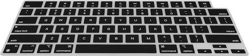kwmobile Keyboard Cover Compatible with Apple MacBook Air 15 M3 2024 A3114 - Keyboard Cover US English QWERTY - Black in Saudi Arabia