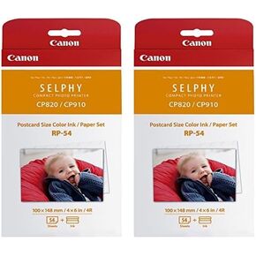Canon RP-54 Color Ink/Paper Set, Compatible with SELPHY CP910/CP1200/CP1300
