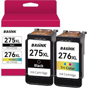 Remanufactured Ink Cartridge Replacement for 275 and 276 Ink Cartridges PG-275XL CL-276XL Compatible with TS3520 TS3522 TS3500 TR4720 TR4700 TR4722 (1 Black, 1 Tri-Color)