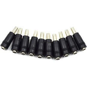 10Pcs DC Power Adapter 5.5x2.1mm Female Jack to 5.5x2.5mm Male Plug Electrical Socket Outlet for Universal Laptop Interface Power Cable Connector