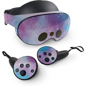 MightySkins Glossy Glitter Skin Compatible with Meta Quest Pro - Cotton Candy Sky | Protective, Durable High-Gloss Glitter Finish | Easy to Apply, Remove, and Change Styles | Made in The USA