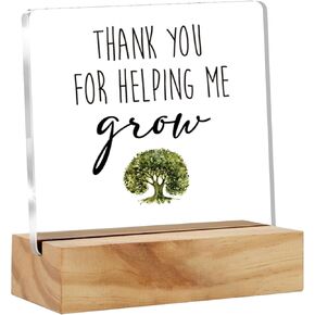 Teacher Gifts Teacher Appreciation Gifts From Student, Thank You for Being Such an Important Part of My Story Clear Desk Sign Rainbow Acrylic Sign Decor Presents
