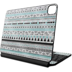 Glossy Glitter Skin Compatible With Apple Magic Keyboard for iPad Air 11-inch (M2) 2024 - Turquoise Tribal - Premium 3M Vinyl Protective Decal Cover - Easy To Apply | Crafted in the USA by MightySkins