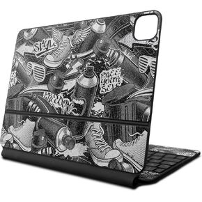 Glossy Glitter Skin Compatible with Apple Magic Keyboard for iPad Air 11-inch (M2) 2024 - Mono Hip Hop - Premium 3M Vinyl Protective Decal Cover - Easy to Apply | Crafted in The USA by MightySkins