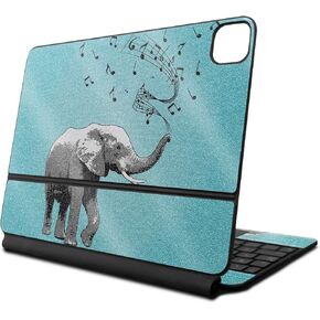 Glossy Glitter Skin Compatible With Apple Magic Keyboard for iPad Air 11-inch (M2) 2024 - Musical Elephant - Premium 3M Vinyl Protective Decal Cover - Easy To Apply | Crafted in the USA by MightySkins