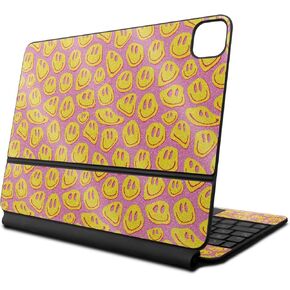 Glossy Glitter Skin Compatible with Apple Magic Keyboard for iPad Air 11-inch (M2) 2024 - Melted Faces - Premium 3M Vinyl Protective Decal Cover - Easy to Apply | Crafted in The USA by MightySkins