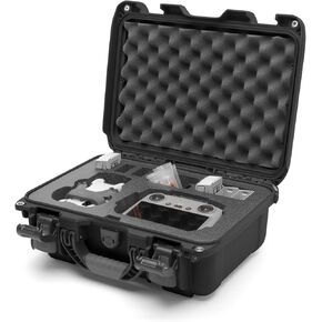 Nanuk 915 Waterproof Hard Case with Foam Insert for DJI Mini 4 Fly More (also fits previous version/DJI Mini 3) - Black