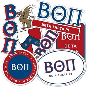 Desert Cactus Beta Theta Pi Standard Sticker Sheet Decal Laptop Water Bottle Car (Full - Standard)