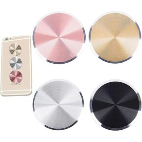 4 Pack（4 colors mixed Universal Metal Plate Replacement Round Patch of Cell Phone for Air Vent Dashboard Holder Cradle Car Mount Vehicle