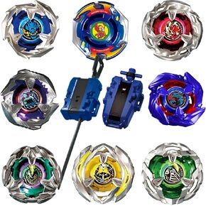 BX Bey Battling Set, BX Spinninning Top Burst Blade Toy Combat Battling Game Set, X Spinning & X-Launchers, Greats Birthday Gift for Boys, 8 Spinning Tops