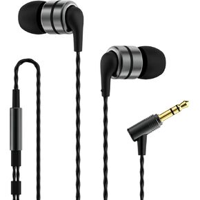 SoundMAGIC E80C Wired Earbuds with Microphone HiFi Stereo Earphones Noise Isolating in Ear Headphones Comfortable Fit Super Bass for Audiophile Gunmetal