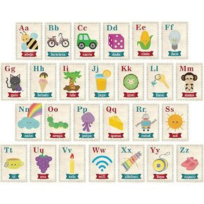 Nursery Wall Decor, ABC Spanish Español 08x10 Inch Print Wall Cards, Our World Themed, Kid's Wall Art, Nursery Decor, Kid's Room Decor, Gender Neutral Nursery Decor