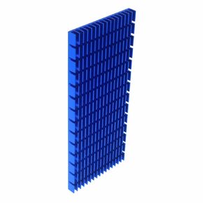 Blue Aluminum Heatsink 150 x 65 x 8mm / 5.9 x 2.56 x 0.31inch Heat Sinks Radiator Cooler for LED Chip Electronic Heat Dissipation Cooling