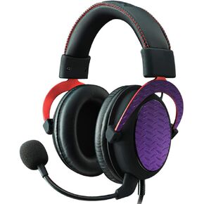 MightySkins Skin Compatible with Kingston HyperX Cloud II Gaming Headset - Purple Diamond Plate | Protective, Durable, and Unique Vinyl Decal wrap Cover | Easy to Apply, Remove, and Change Styles