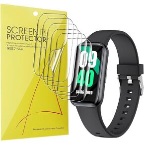 Compatible for ZURURU H98 Fitness Health Tracker Screen Protector, [6 Pack] Full Coverage TPU Clear Film Compatible for ZURURU H98 1.47"AMOLED Display Fitness Health Tracker (6 Pack)