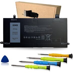 J0PGR Laptop Battery Compatible with Dell Latitude 12 5285 5290 2-in-1 Tablet Series Notebook 0J0PGR 1WND8 X16TW FTH6F 0FTH6F 7.6V 42Wh 5250mAh