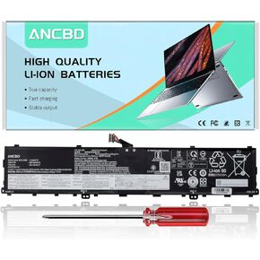 L20M4P75 L20D4P75 Replacement Battery for Lenovo ThinkPad P1 Gen 4 20Y3 20Y4 P1 Gen 5 ThinkPad X1 Extreme 4th Gen 20Y5 X1 Extreme Gen 5 Series Laptop SB11B79215 5B11B79217 15.52V/90.1Wh