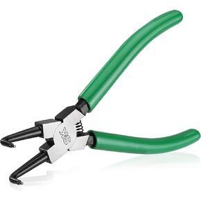 SK 4-Piece Snap Ring Pliers Set, 7-Inch Fixed Tip Internal/External Circlip Pliers with Straight/Bent Jaw, Premium CR-V Steel