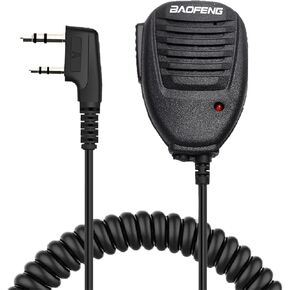 BAOFENG BF-F8HP Speaker Microphone Handheld Mic for GMRS Ham Radio 2Pin K Compatible with UV-K5 UV-82 UV-S9 Plus UV-17R P15UV UV-5RM