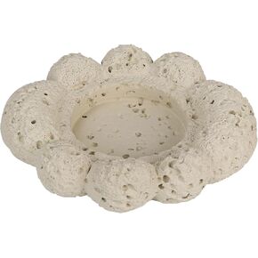 POPRHINO Travertine Decorative Tray for Jewelry Ring Dish, 5.5inches Round Decorative Bowl Table Décor, Trinket Tray for Candle, Jewelry Ring Dish Holder, Small Things