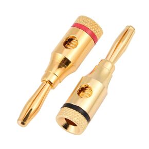 Taidda Banana Connector, Portable Lightweight Sturdy Durable 10 Pcs Gold Plated Speaker Banana Plug Wire Audio Connector Adapter