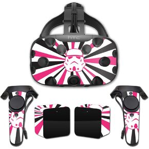 MightySkins Skin Compatible with HTC Vive Full Coverage - Pink Star Rays | Protective, Durable, and Unique Vinyl Decal wrap Cover | Easy to Apply, Remove, and Change Styles | Made in The USA