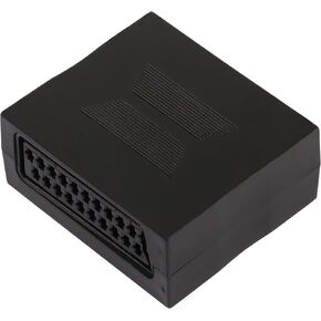 PNGKNYOCN SCART Coupler 21 Pin SCART Lead Cable Female to Female Socket Connector for Join Two Scart Cables Together