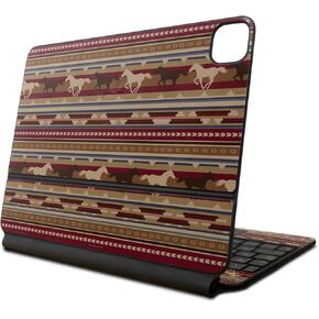Skin Compatible with Apple Magic Keyboard for iPad Pro 13‑inch (M4) 2024 - Western Horses - Premium 3M Vinyl Protective Wrap Decal Cover - Easy to Apply | Crafted in The USA by MightySkins